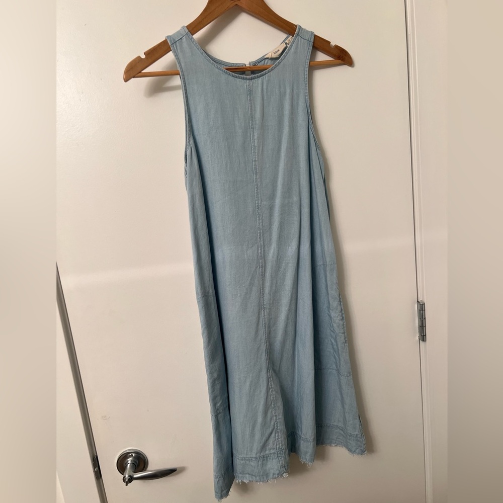 Blue by RD Light Blue Sleeveless Chambray Dress – Size XS